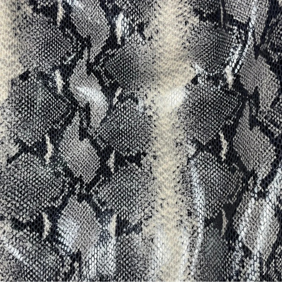 Motel Dress Womens Medium Beige Burmay PU Snake Grunge Goth Statement Party Mini - Picture 5 of 9